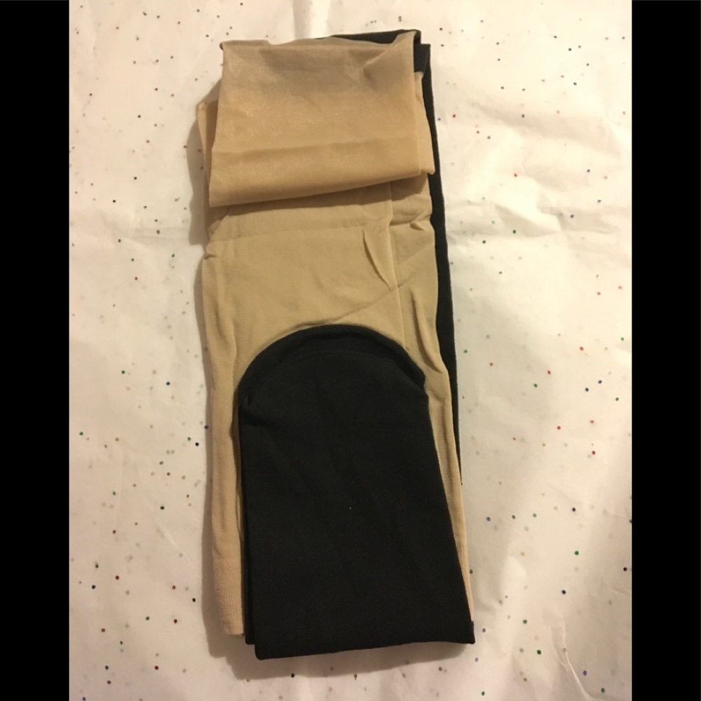 Two Color Hot Patchwork Tights - Picture 4 of 4